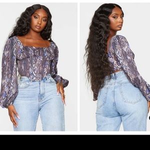 Snake Print Corset Top